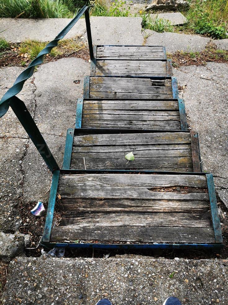A close up of a bench photo