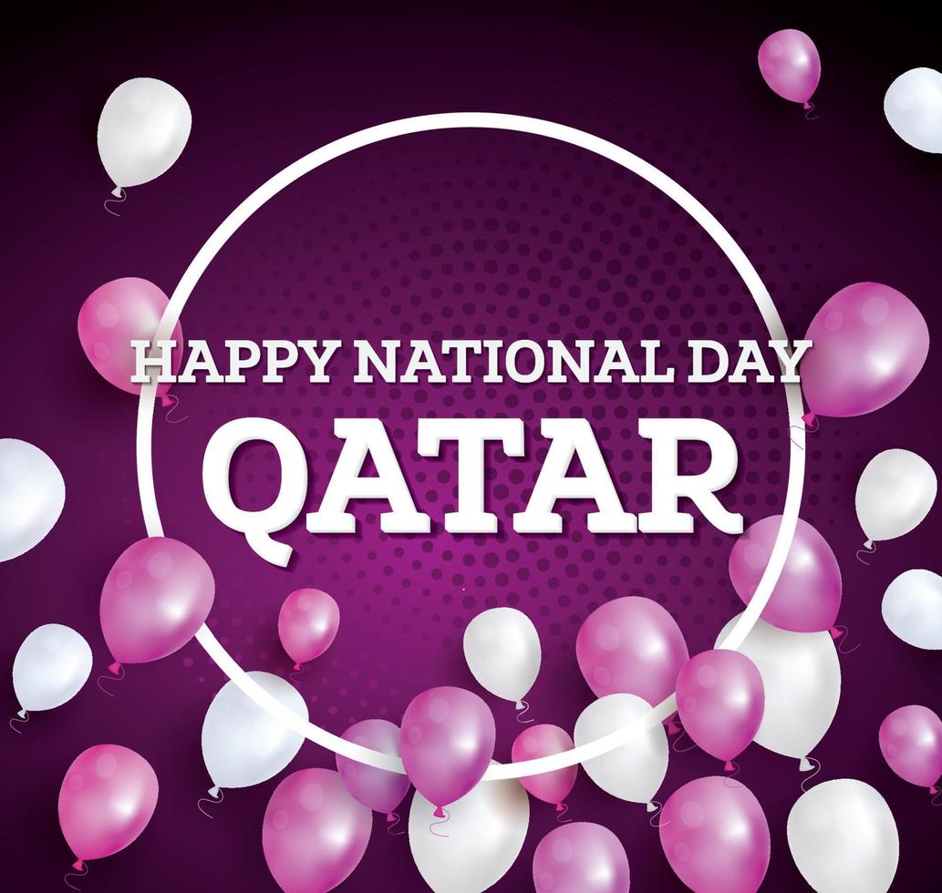 Happy National Day Qatar. vector
