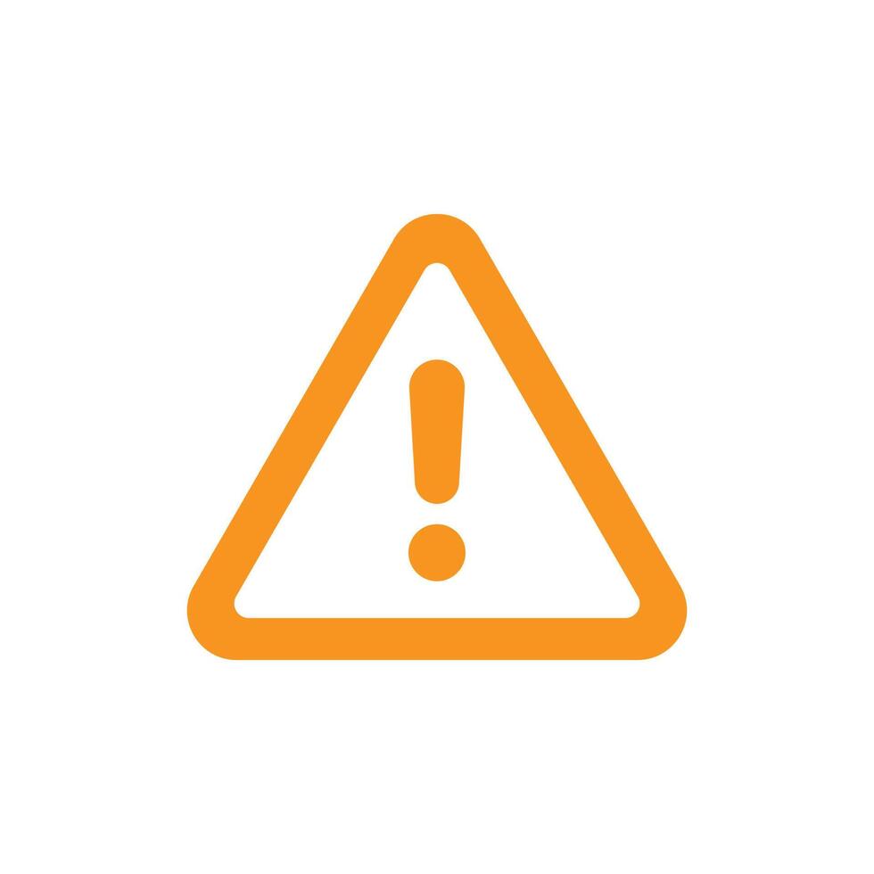 eps10 orange vector danger notice or risk icon isolated on white background. danger alert symbol in a simple flat trendy modern style for your website design, logo, pictogram, and mobile application