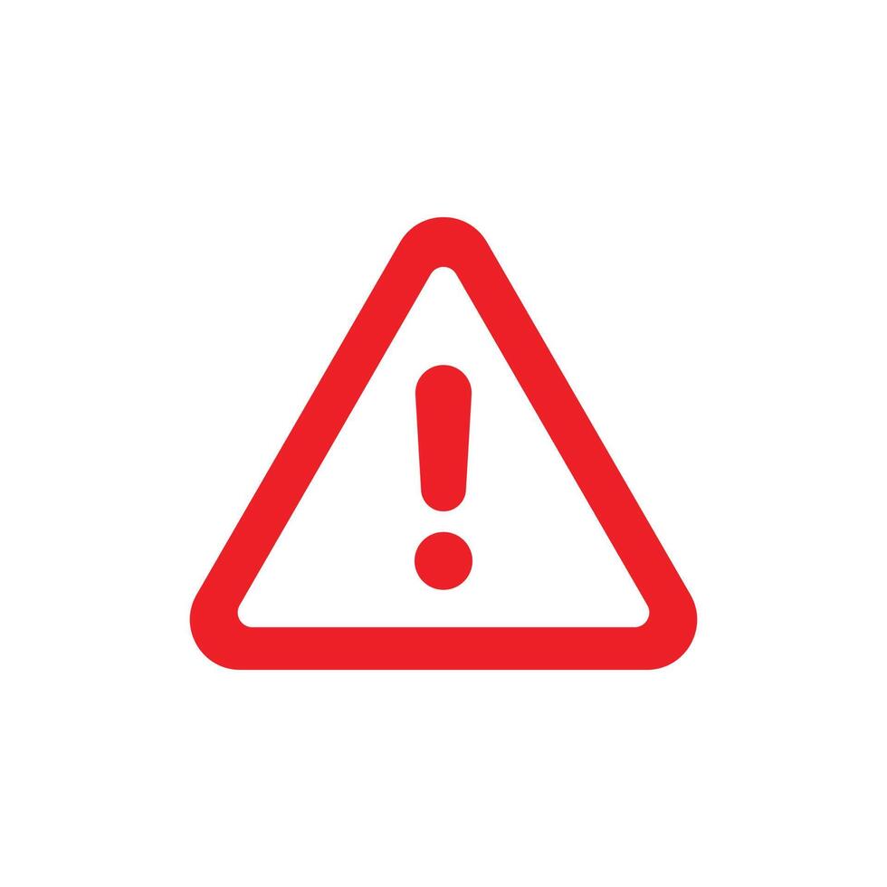 eps10 red vector danger notice or risk icon isolated on white background. danger alert symbol in a simple flat trendy modern style for your website design, logo, pictogram, and mobile application