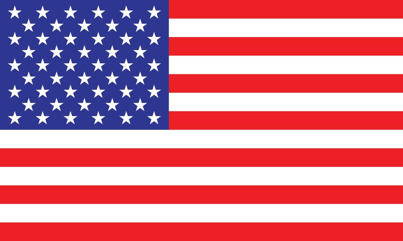eps10 icono de bandera de América vector azul y rojo con estrellas blancas. símbolo de la bandera nacional estadounidense en un estilo moderno y plano simple para el diseño de su sitio web, logotipo, pictograma, interfaz de usuario y aplicación móvil