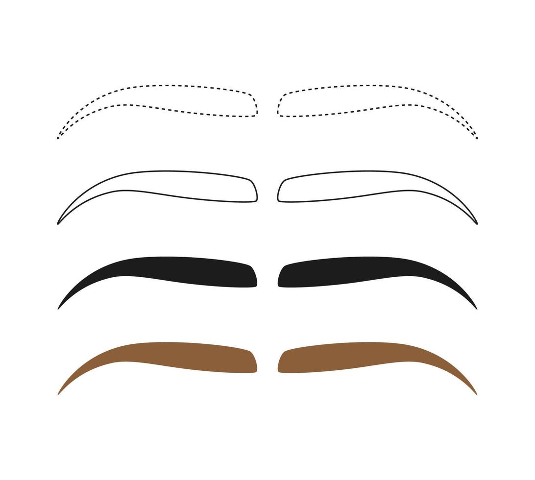 Eyebrow tracing on white background vector