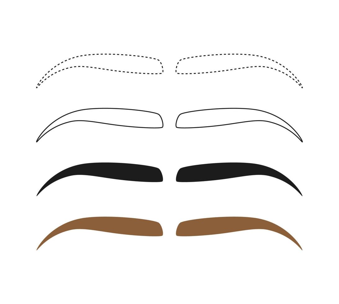 Eyebrow tracing on white background vector