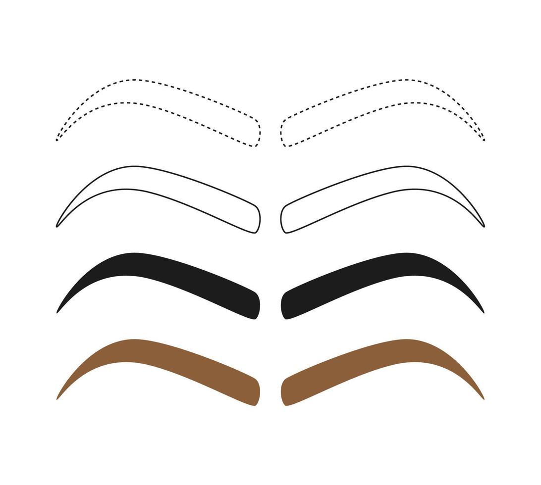 Eyebrow tracing on white background vector