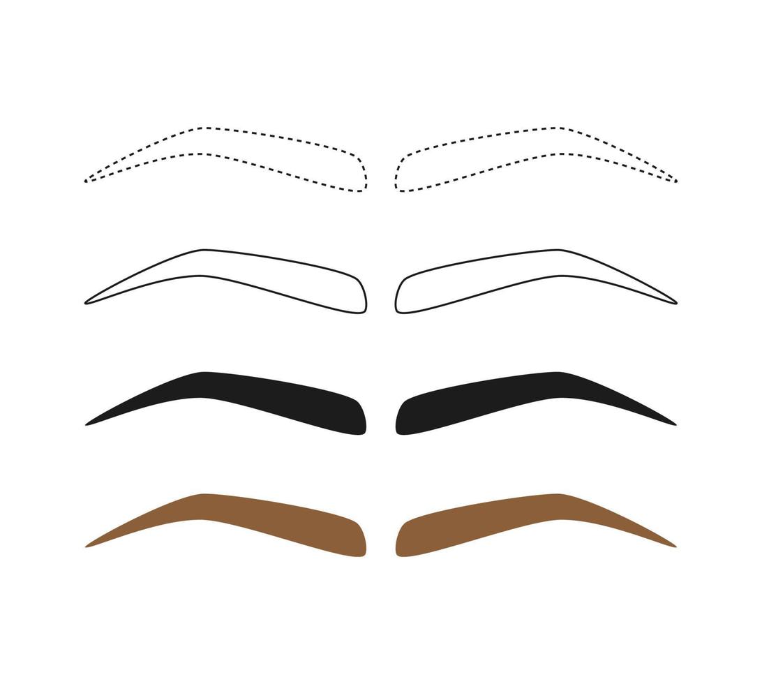 Eyebrow tracing on white background vector