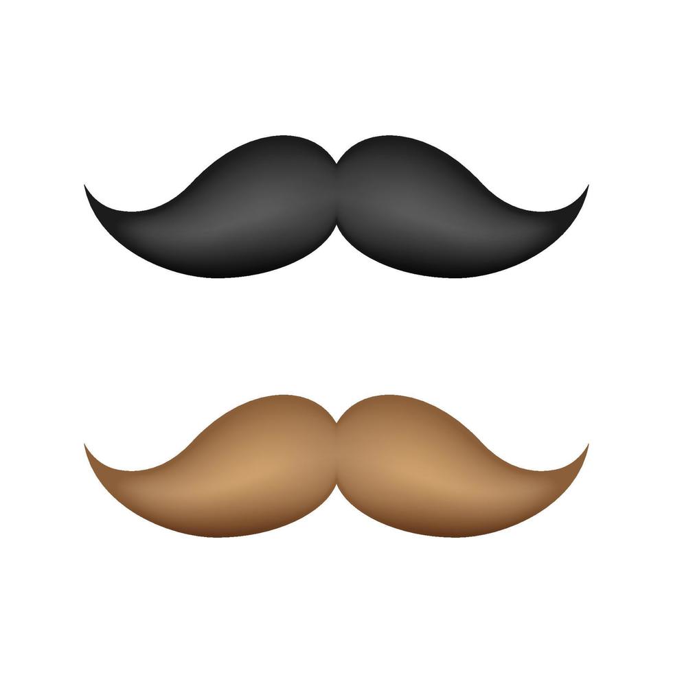 Mustache isolated on white background vector