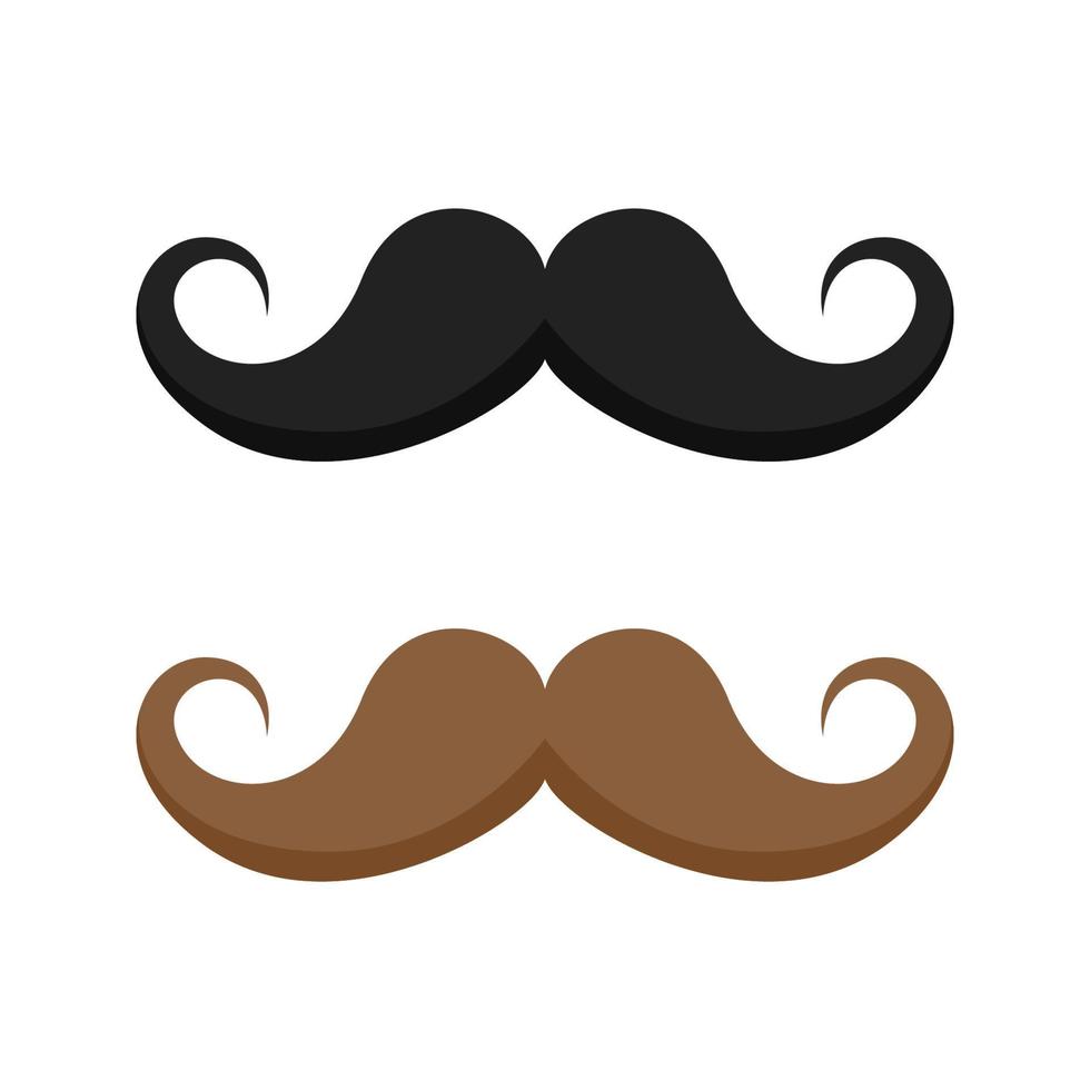 bigote aislado sobre fondo blanco vector