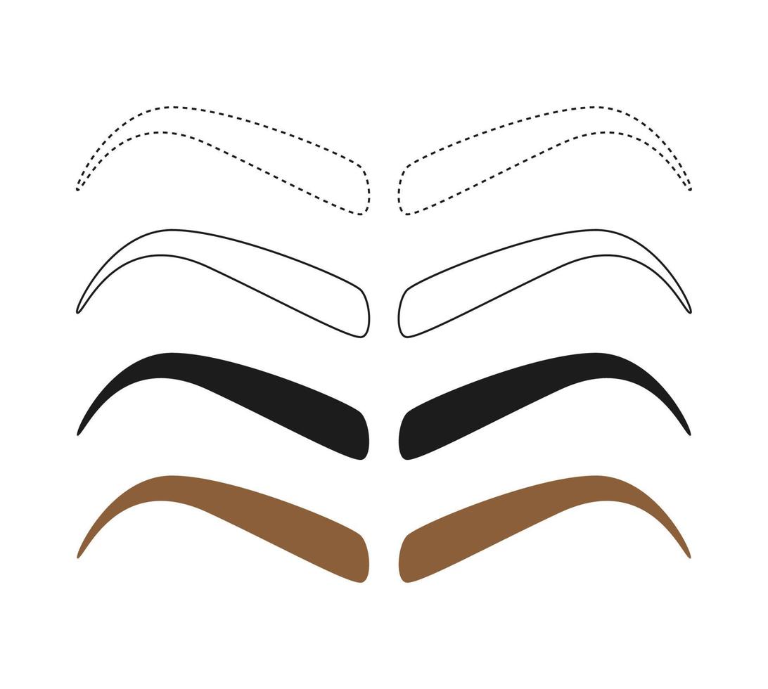 Eyebrow tracing on white background vector