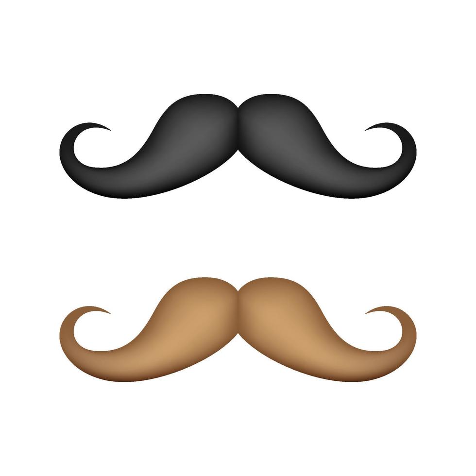 Mustache isolated on white background vector