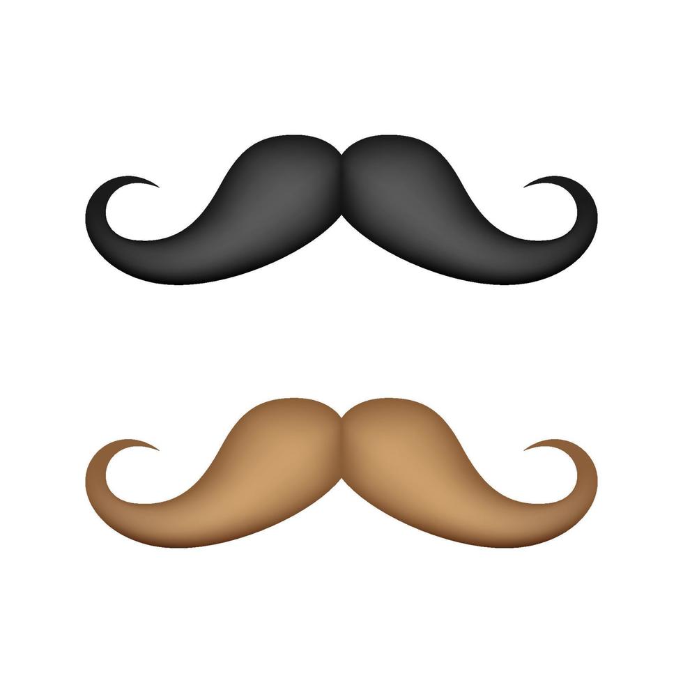 bigote aislado sobre fondo blanco vector