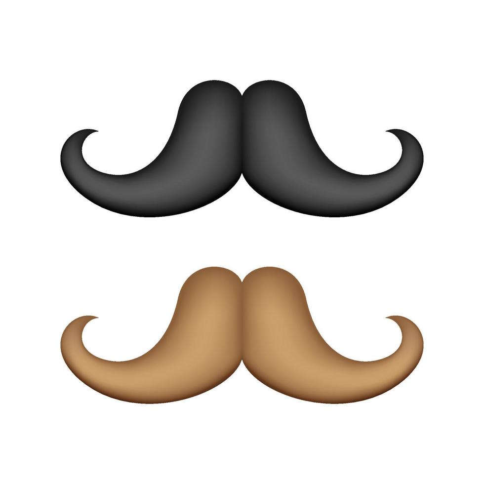 bigote aislado sobre fondo blanco vector