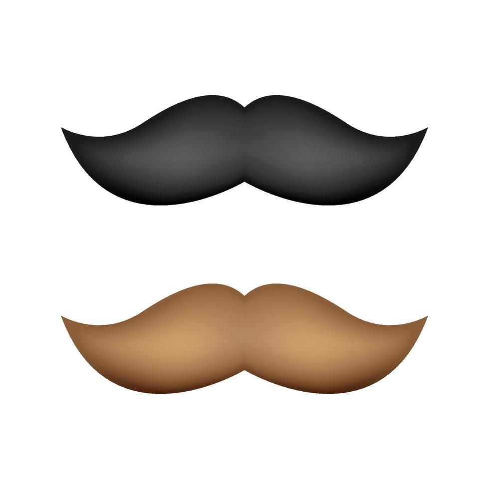 Mustache isolated on white background vector