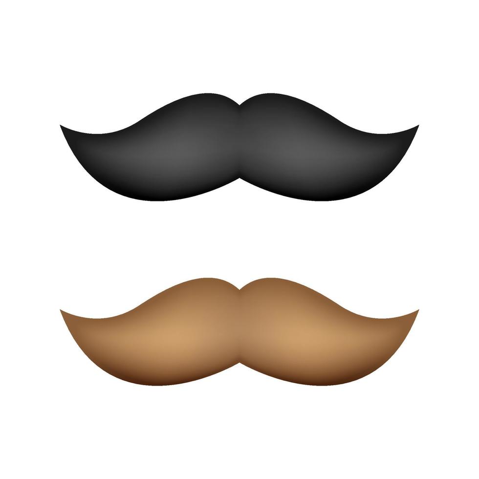 bigote aislado sobre fondo blanco vector