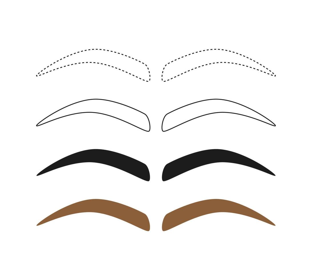 Eyebrow tracing on white background vector