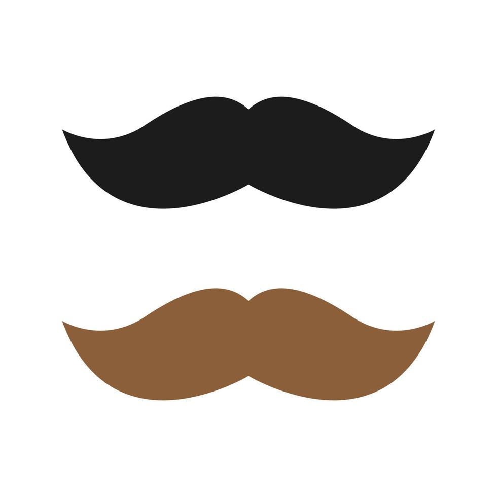 bigote aislado sobre fondo blanco vector