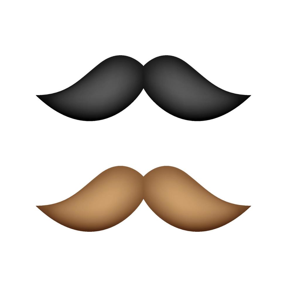 Mustache isolated on white background vector