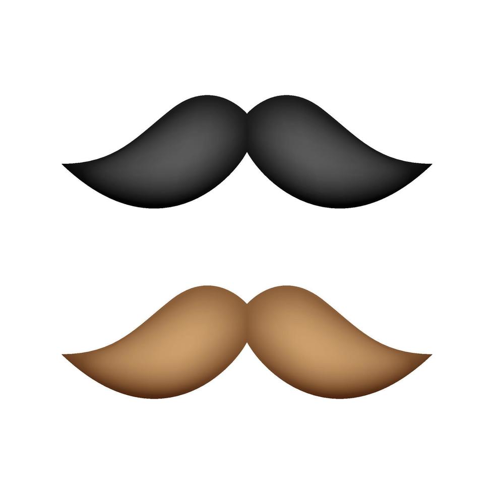 bigote aislado sobre fondo blanco vector