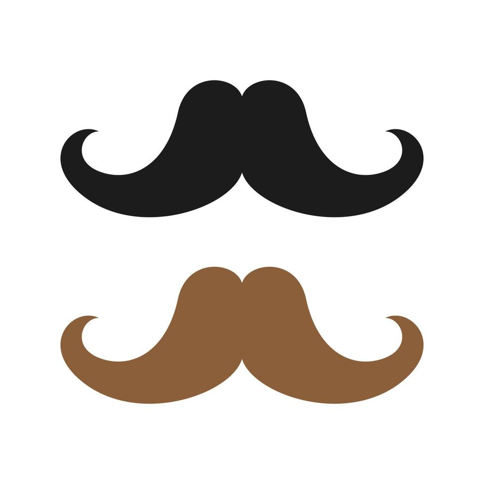 bigote aislado sobre fondo blanco vector