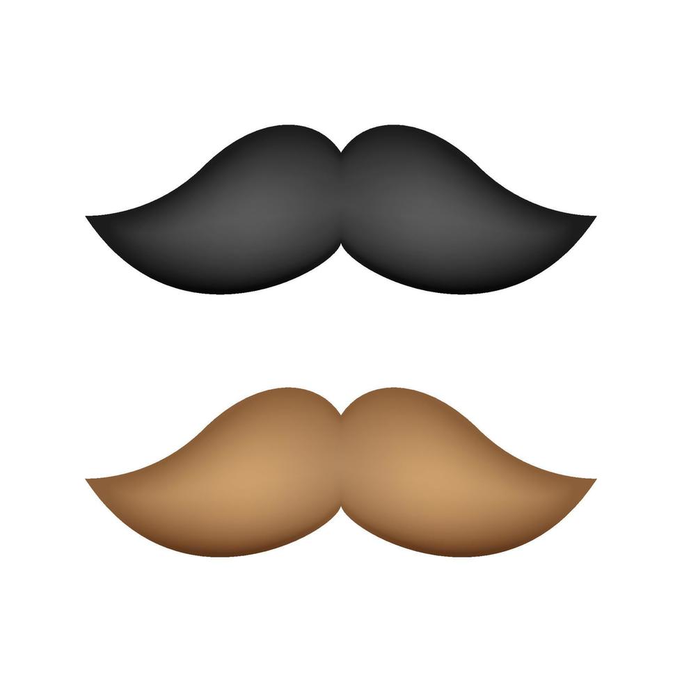 bigote aislado sobre fondo blanco vector