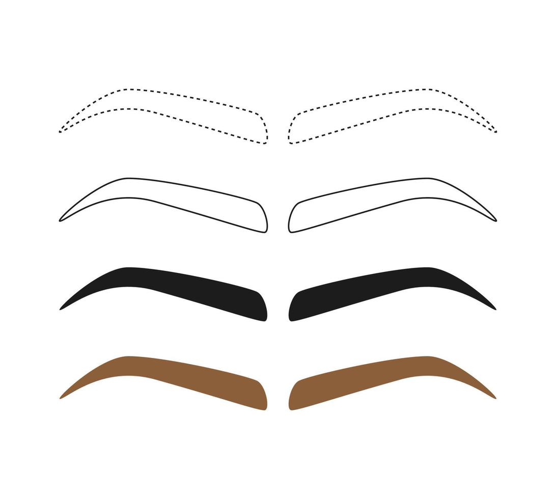 Eyebrow tracing on white background vector