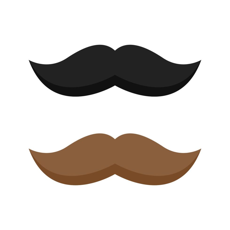 bigote aislado sobre fondo blanco vector