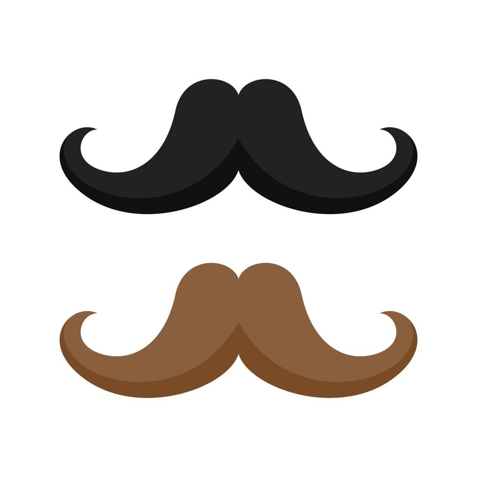 bigote aislado sobre fondo blanco vector