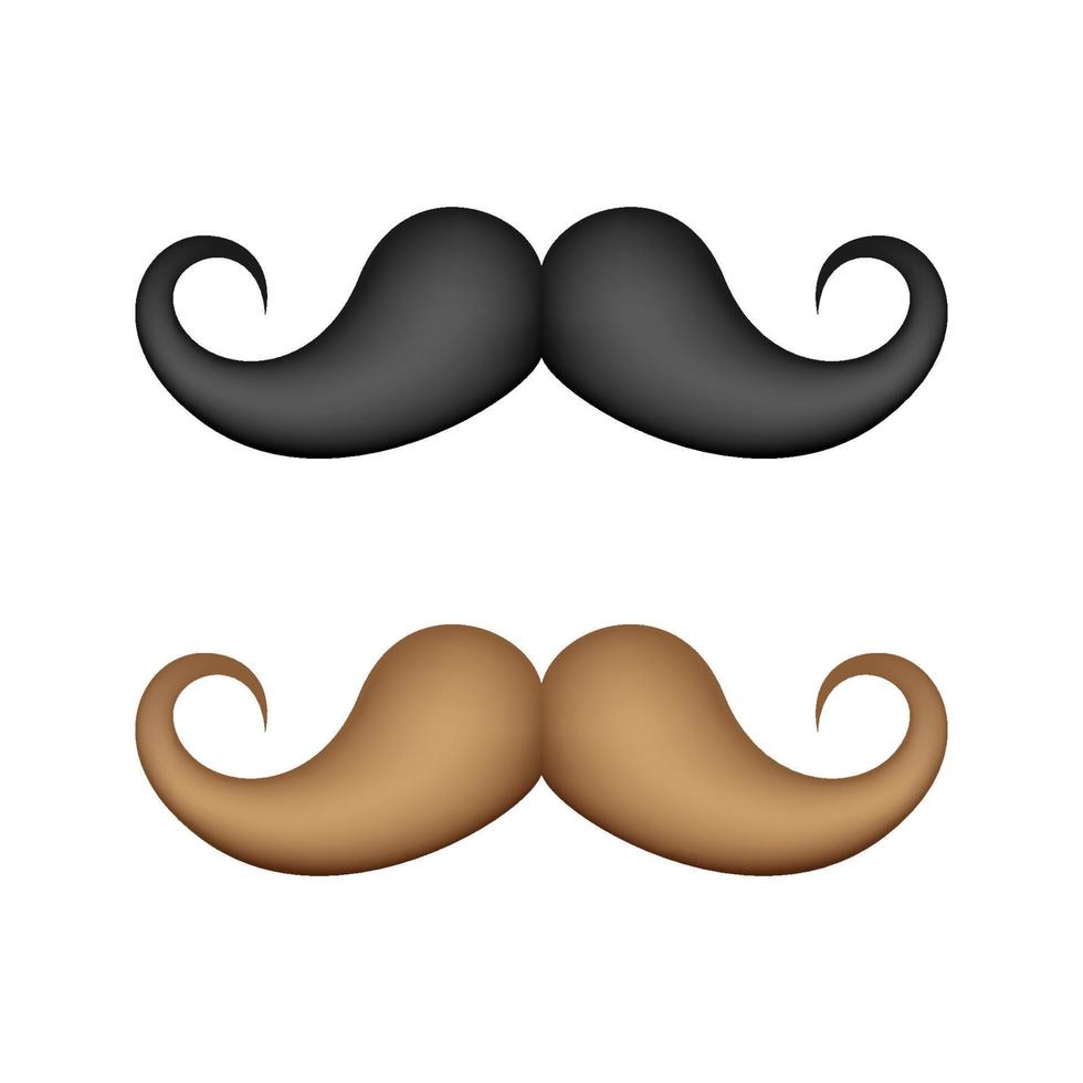 Mustache isolated on white background vector