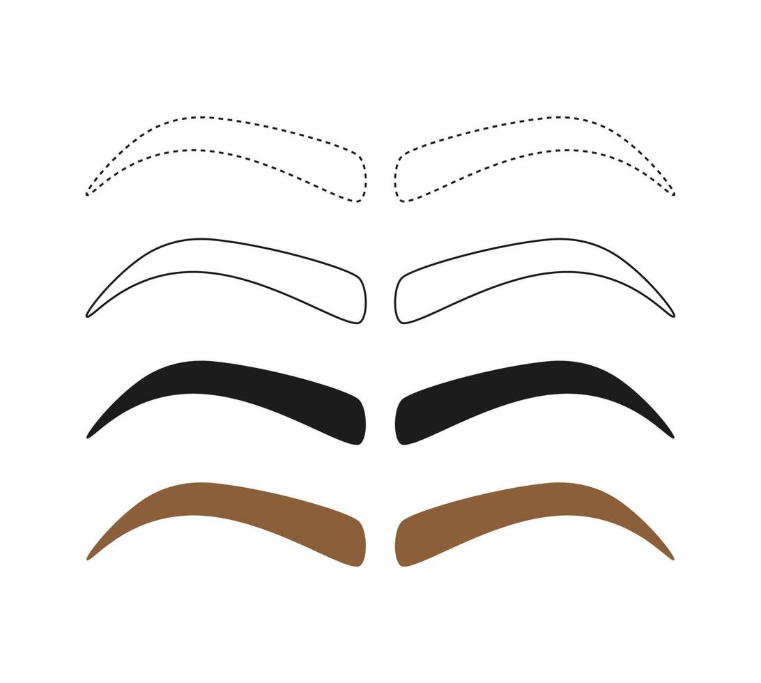 Eyebrow tracing on white background vector