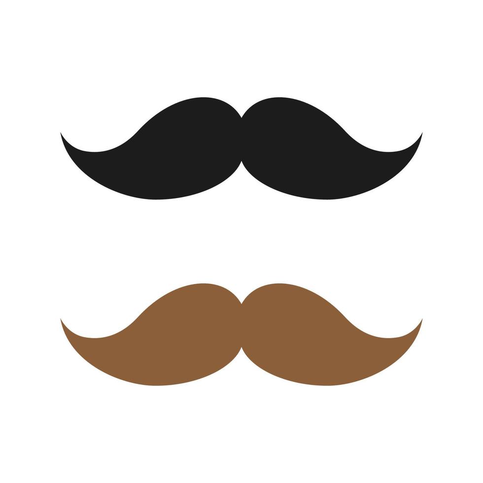 bigote aislado sobre fondo blanco vector