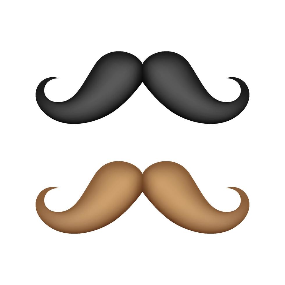 Mustache isolated on white background vector