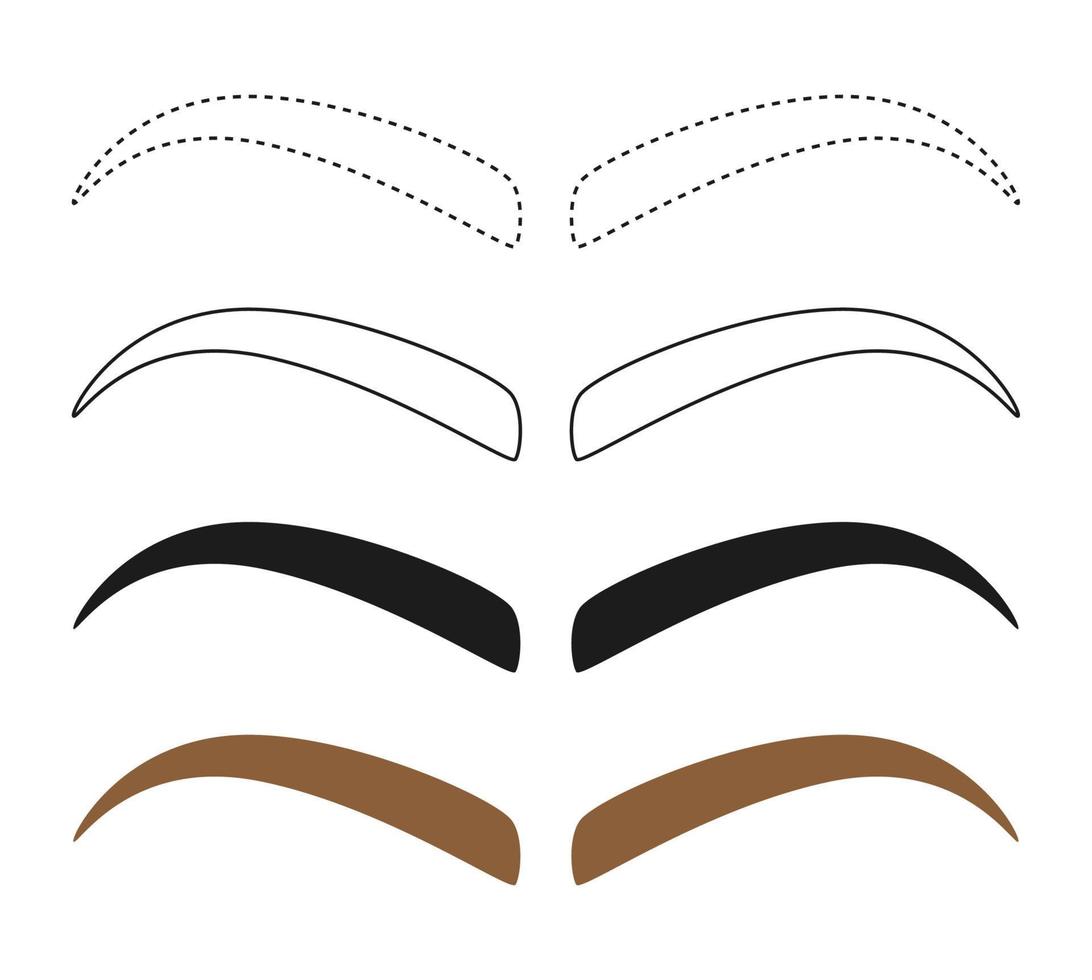 Eyebrow tracing on white background vector