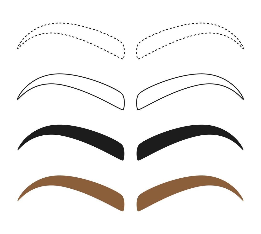 Eyebrow tracing on white background vector