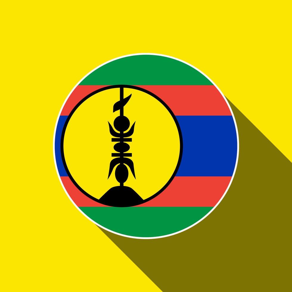 Country New Caledonia. New Caledonia flag. Vector illustration.
