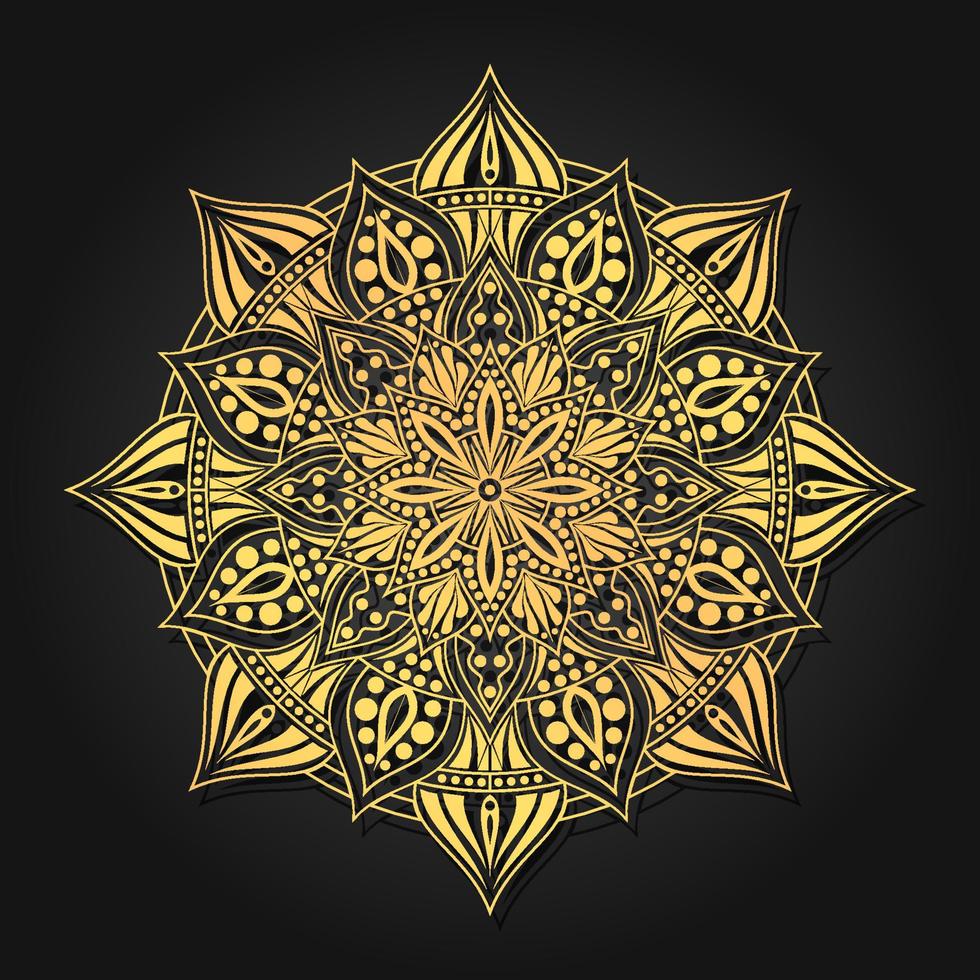 diseño de patrón de mandala de adorno de lujo vector