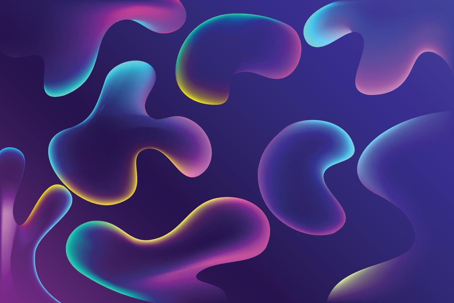 background with pieces of bubble liquid shape and gradient color vector