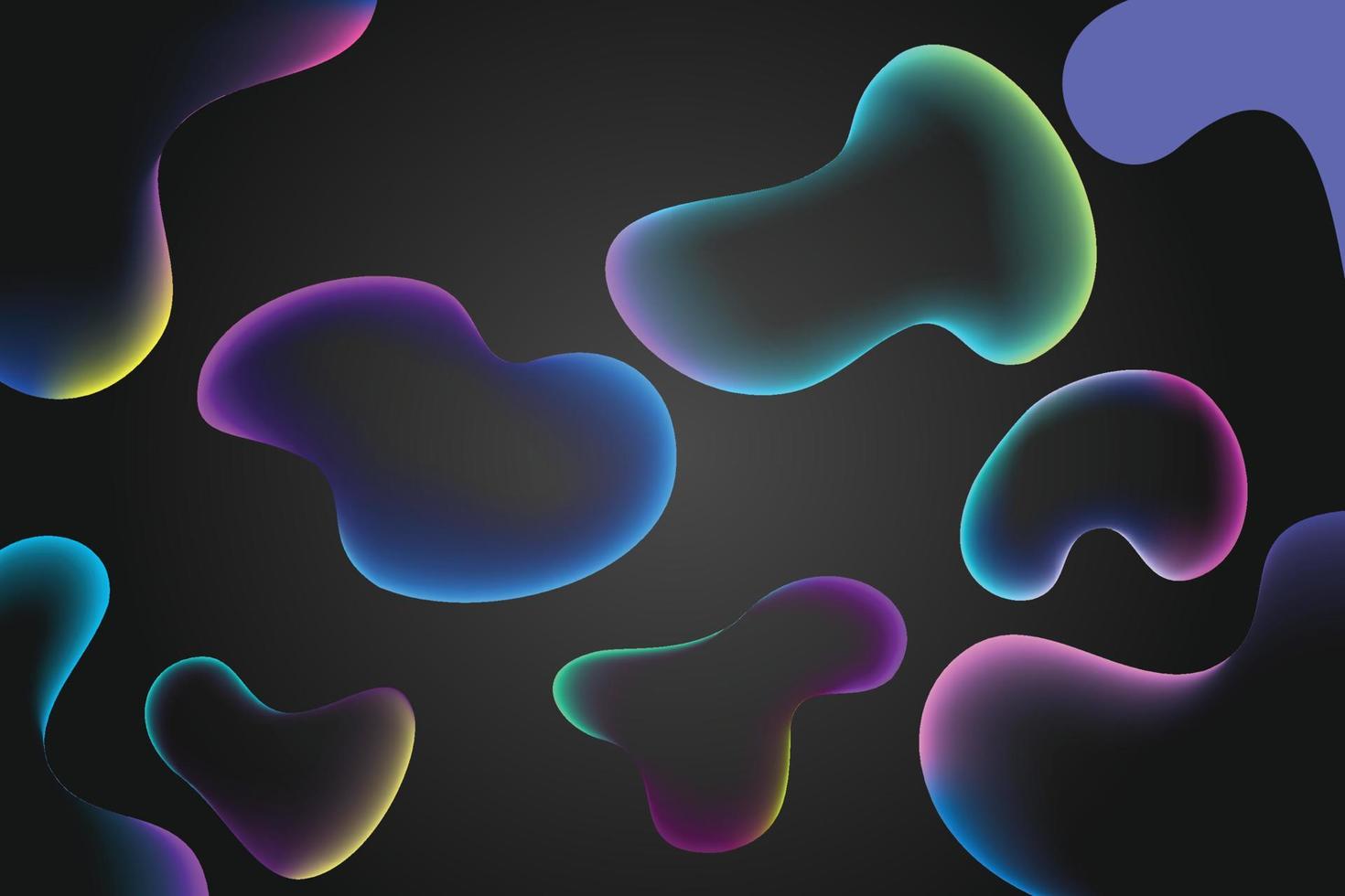 abstract background with circles and gradient color liquid shape vector