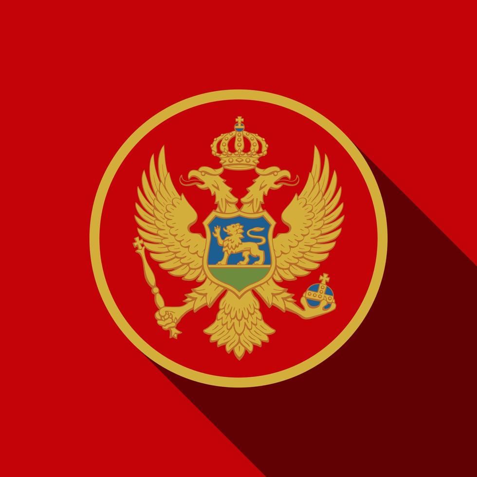 país montenegro. bandera montenegrina. ilustración vectorial vector