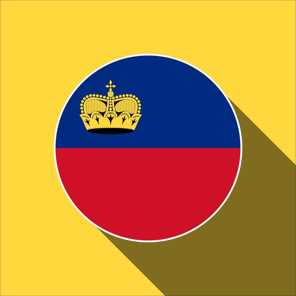 Country Liechtenstein. Liechtenstein flag. Vector illustration.