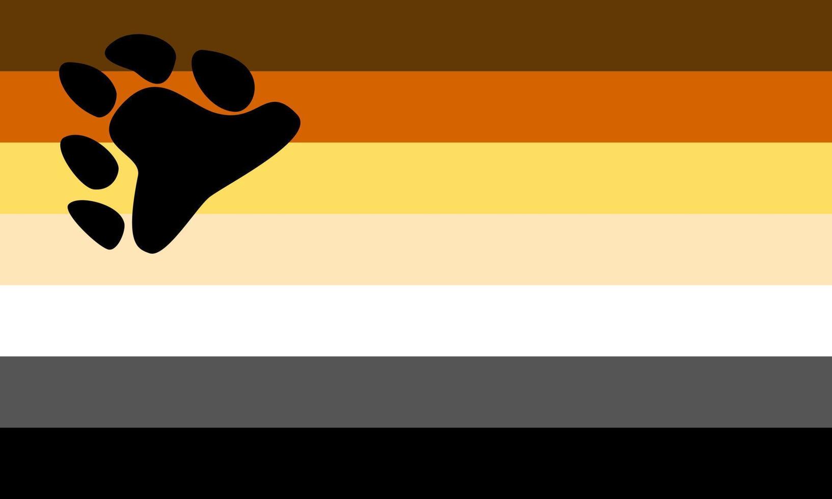 International bear brotherhood flag. Vector illustration.