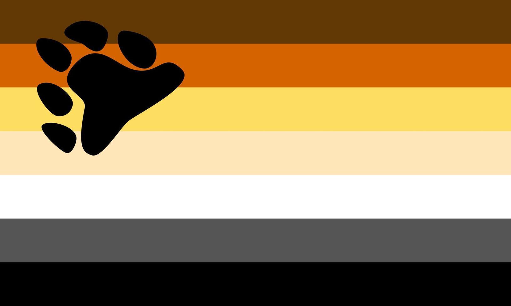 bandera internacional de la hermandad del oso. ilustración vectorial vector