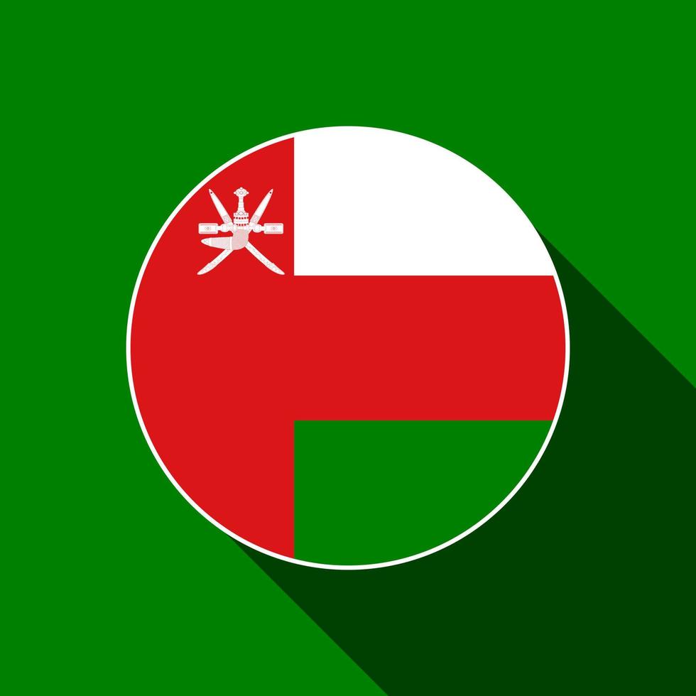 Country Oman. Oman flag. Vector illustration.