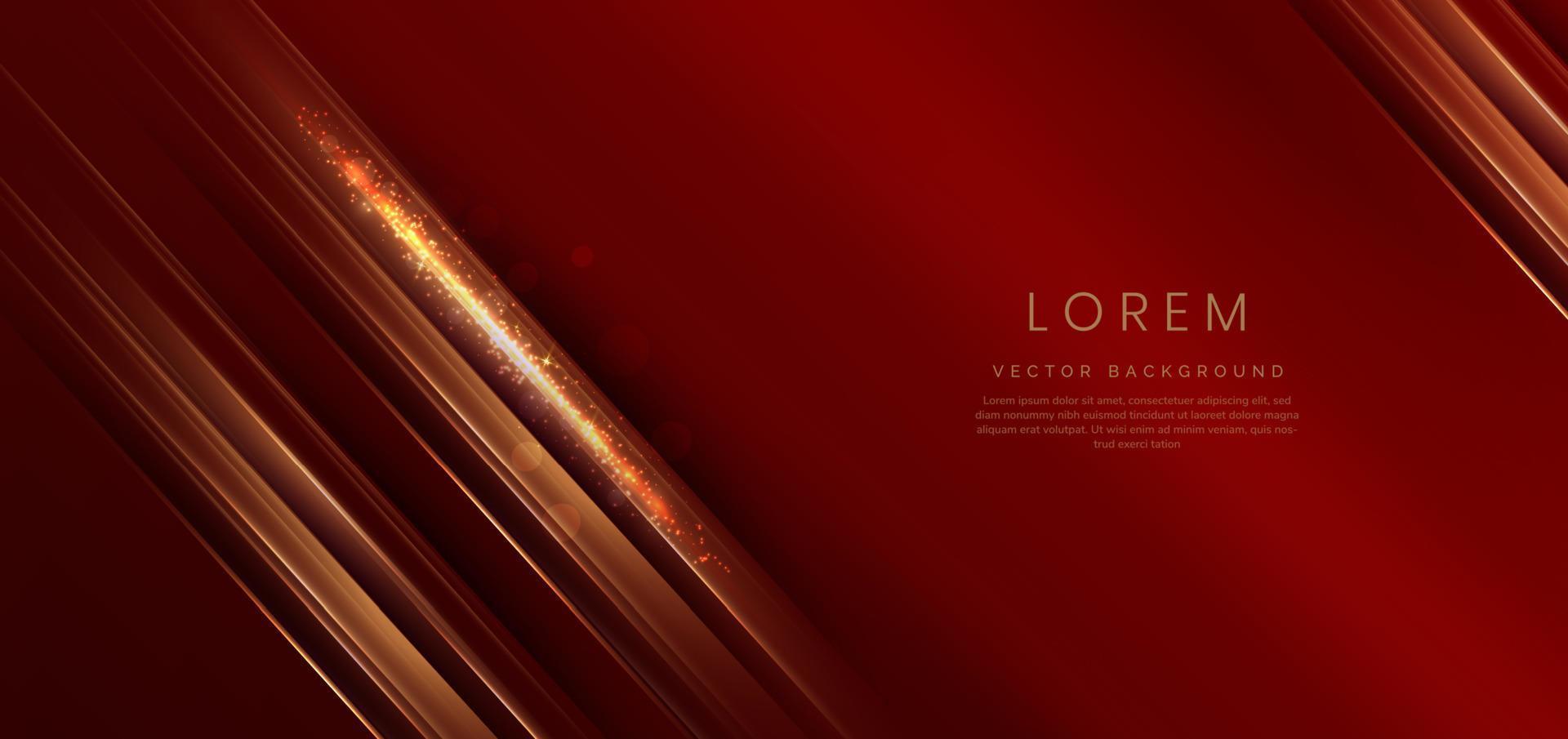 Abstract background luxury red elegant geometric diagonal overlay layer with lighting effect and sparkling with copy space for text. Template premium award design. vector