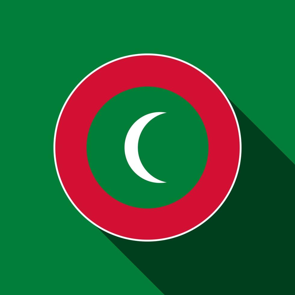 Country Maldives. Maldives flag. Vector illustration.