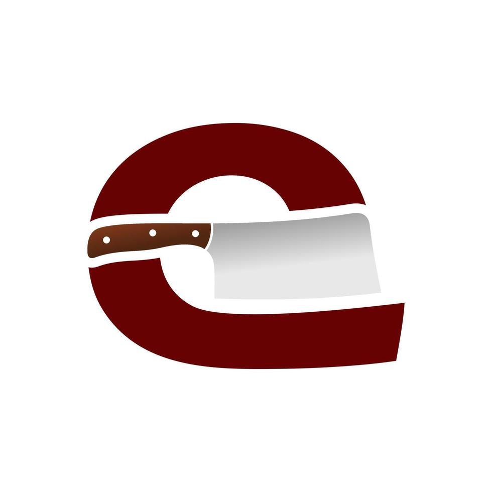 Initial E Chinese Knife vector