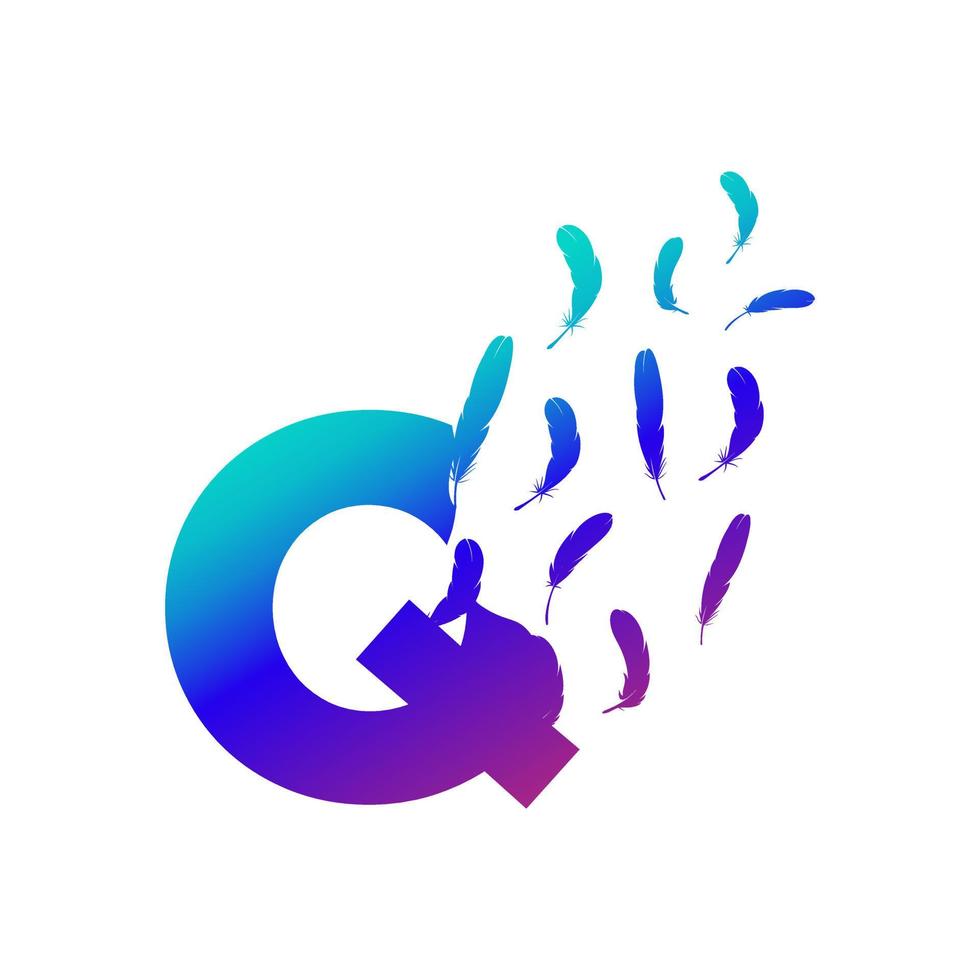 Initial Q Freedom Feather vector