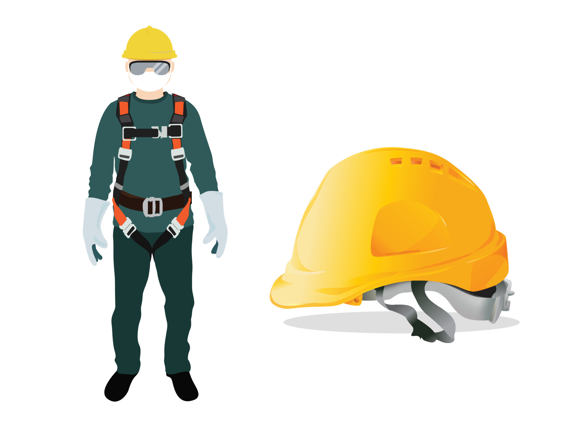 equipo de arneses de seguridad y cuerda de seguridad para trabajos en