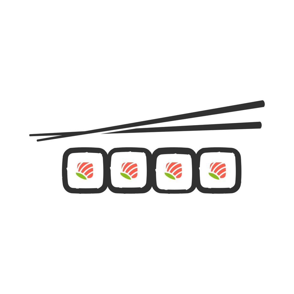 logotipo de sushi moderno vector