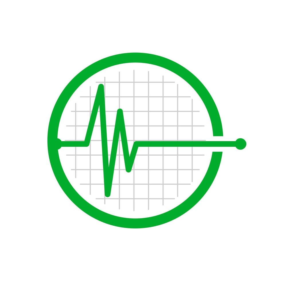 logotipo del hospital de pulso vector
