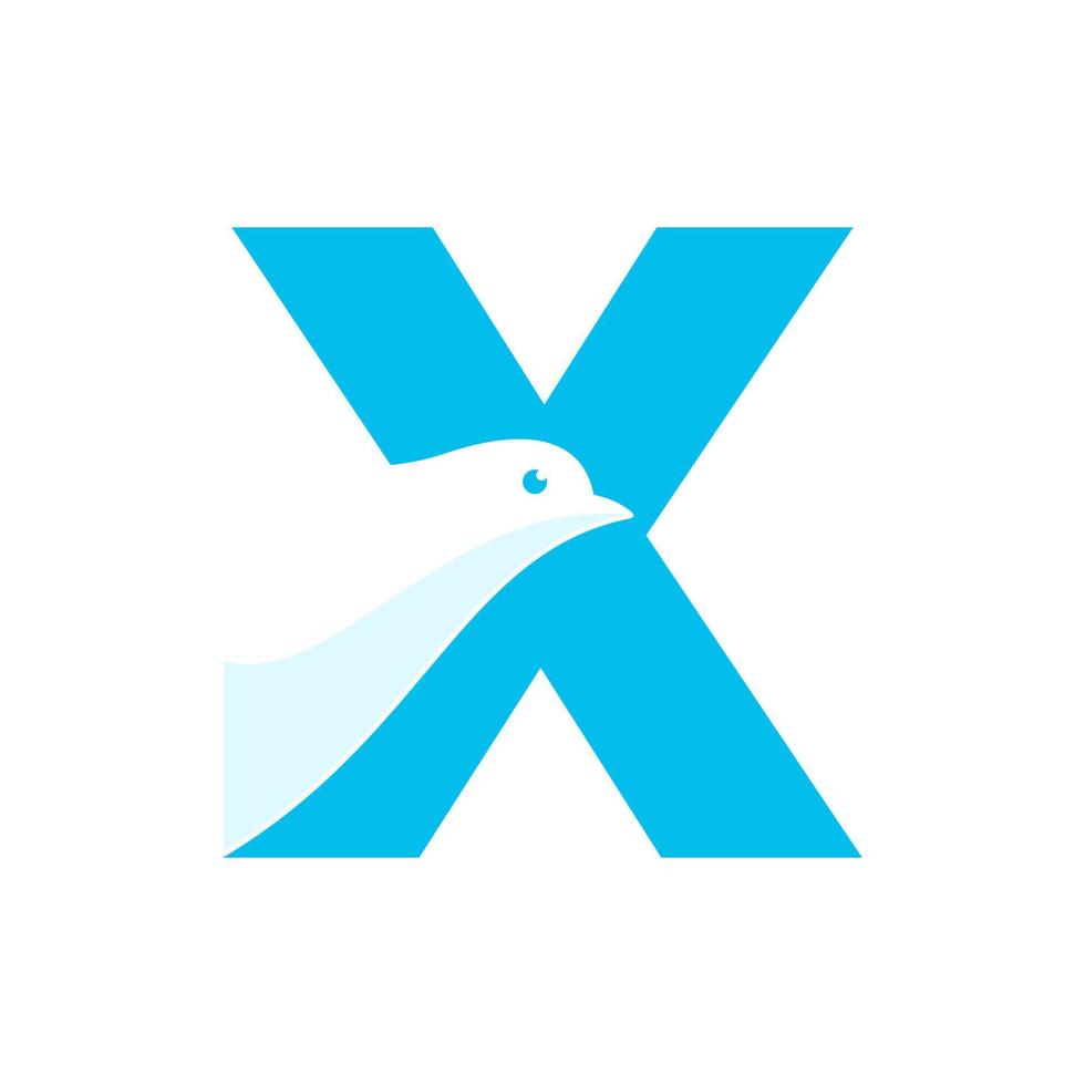 Initial X Dove Logo vector