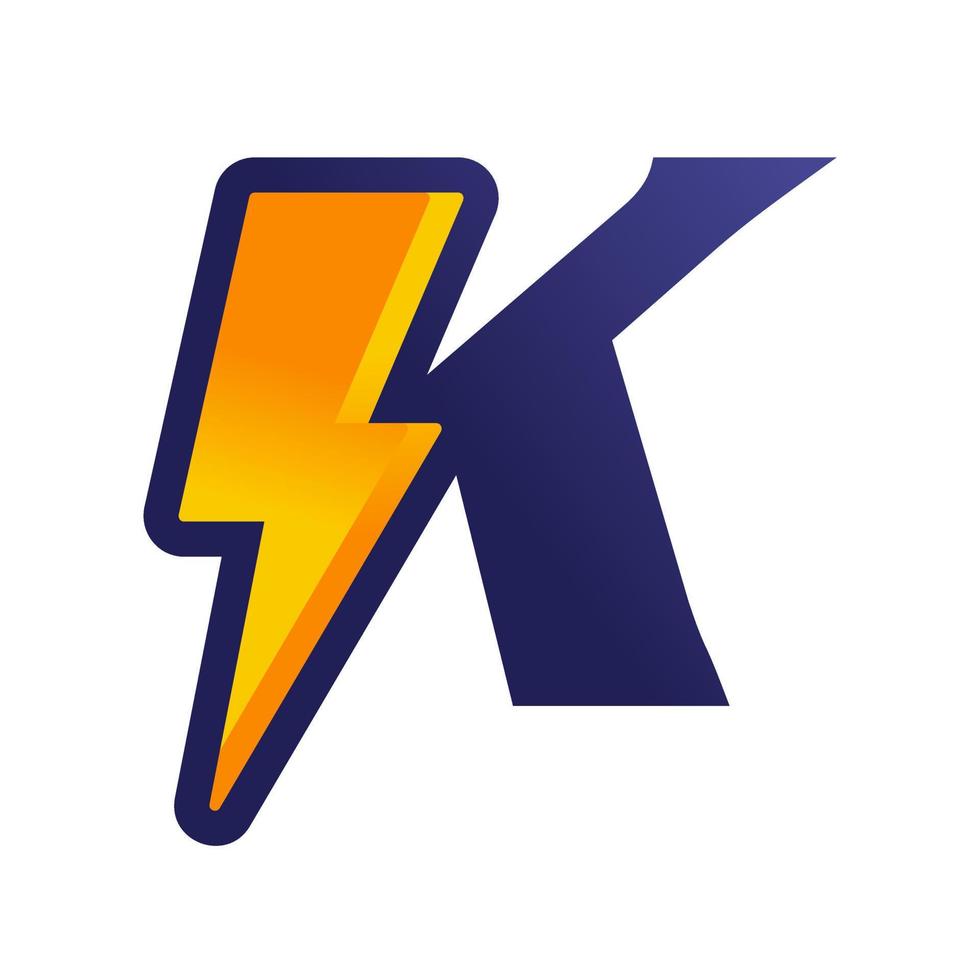 logotipo inicial de k trueno vector